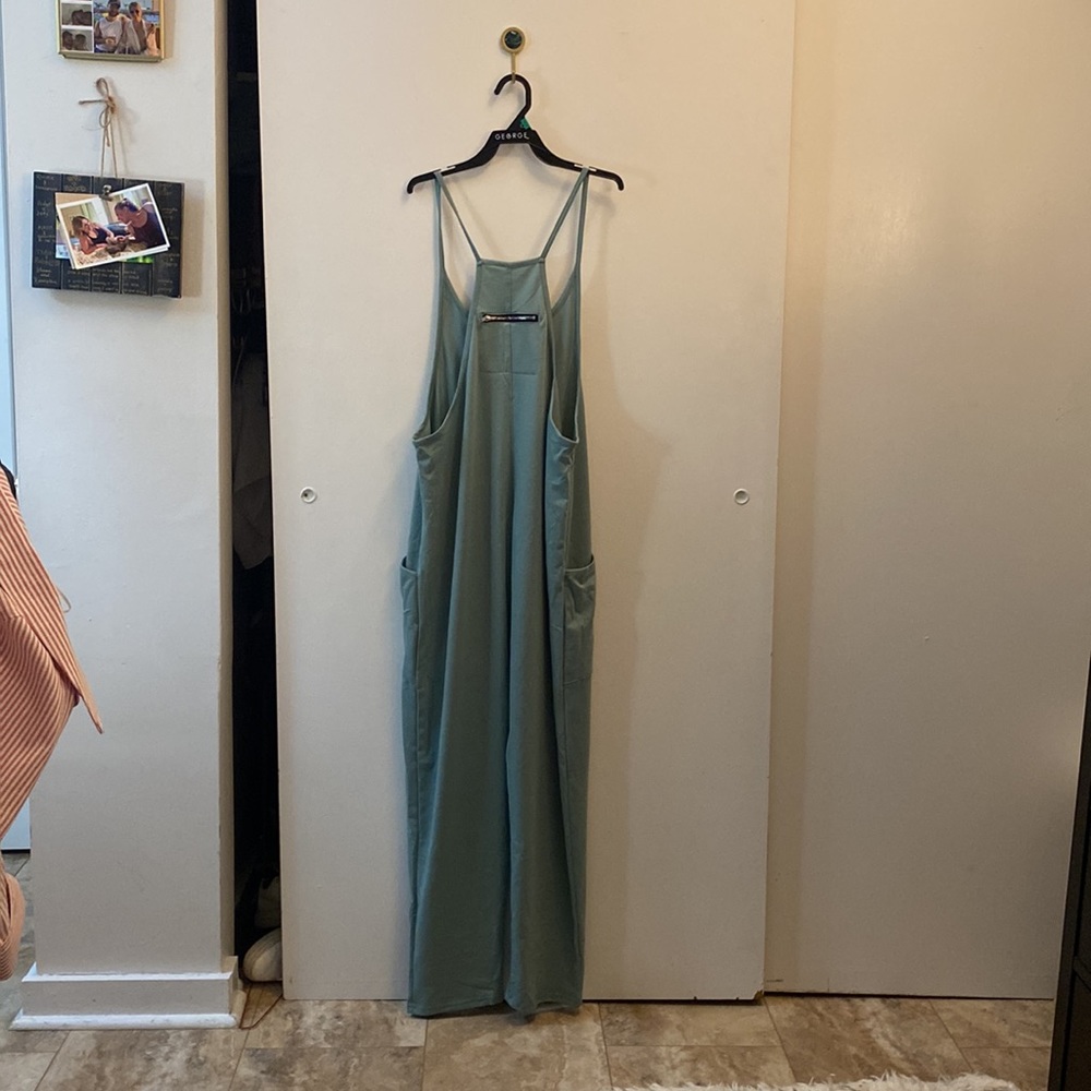Mint Green Soft Jumpsuit - Picture 2 of 3